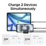 Cargador Ugreen 20W GaN USB-C + USB-A - Imagen 6