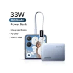 Power Bank 10000mAh 33W Compacto Con Cable Integrado - Imagen 2