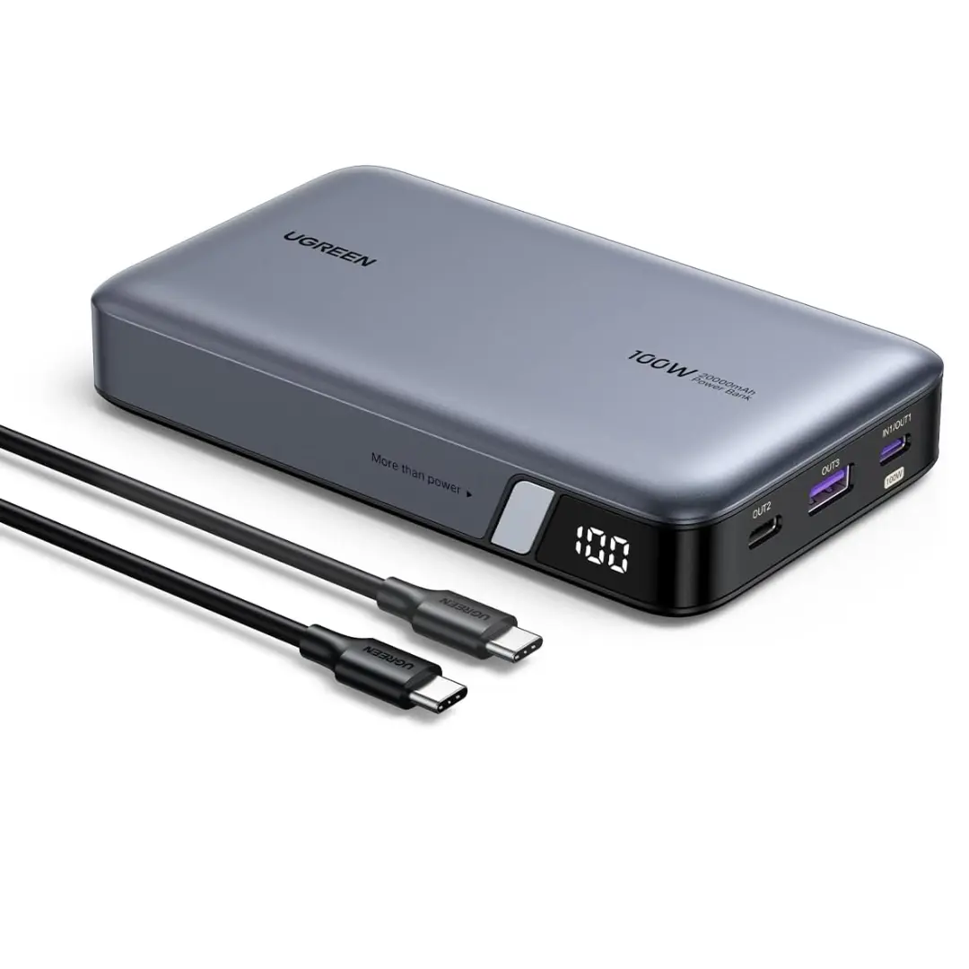 Power-Bank-UGREEN-20000mAh-100W- UGREEN POWER BANK 20000MAH TWO WAY FAST CARGA RAPIDA 100W - Imagen 1