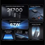 NEXODE POWER BANK 20000MAH 67W CON CABLE - Imagen 5