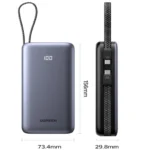 POWER BANK DE 30 W CON 2 CABLES DE 200000MAH - Imagen 4
