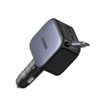 Cargador para Auto UGREEN 90W – Cable Retráctil