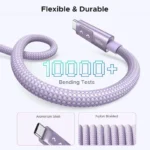 Cable UGREEN UNO USB-C a USB-C 100W PD 2M – Lila - Imagen 4