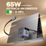 Cargador UGREEN GaN 65W – Cable USB-C Retráctil - Imagen 4
