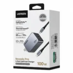 Cargador UGREEN Nexode Pro 100W GaN – 3 Puertos - Imagen 3