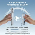 UGREEN MagFlow Power Bank 10,000mAh Qi2 25W Inalámbrico - Imagen 7