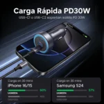 Cargador para Auto UGREEN 130W Carga Rápida – 3 Puertos - Imagen 2