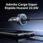 Cargador para Auto UGREEN 130W Carga Rápida – 3 Puertos - Imagen 4