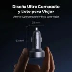 Cargador para Auto UGREEN 30W – 3 Puertos - Imagen 4