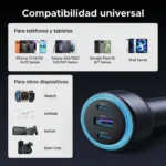 Cargador para Auto UGREEN 30W – 3 Puertos - Imagen 6