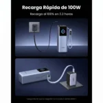 UGREEN Nexode Power Bank 25,000mAh 200W con Cable Retráctil – 4 Puertos - Imagen 6