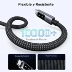 Cable UGREEN UNO USB-C a USB-C 100W PD 1M - Imagen 2