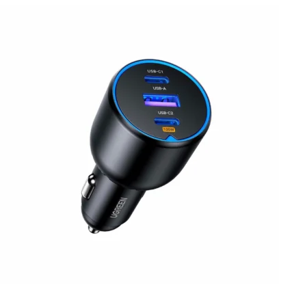 Cargador para Auto UGREEN 130W Carga Rápida – 3 Puertos